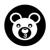 Icono de oso vector