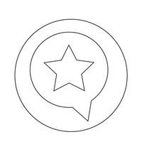 Speech Bubble star icon vector