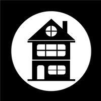 Real estate house icon vector