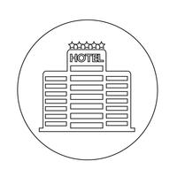 Icono de hotel vector