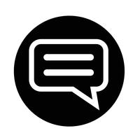 talking bubble chat icon vector