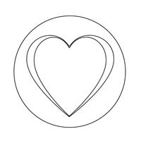 Icono de amor del corazon vector