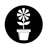 Flower Pot Icon vector