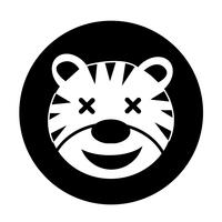 Icono de tigre vector