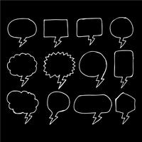Speech bubble hand drawing icon vector