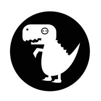 Tyrannosaurus dinosaur icon vector