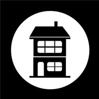 Real estate house icon vector