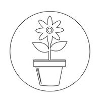 Flower Pot Icon vector