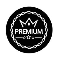 Icono de distintivo de calidad premium vector