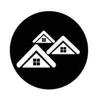 Real estate house icon vector