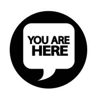 You are here icon vector