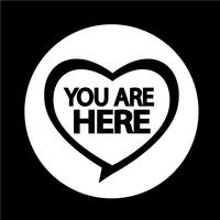 You are here icon vector