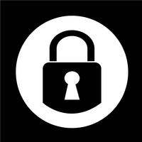 Padlock icon vector