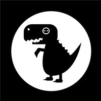 Tyrannosaurus dinosaur icon vector