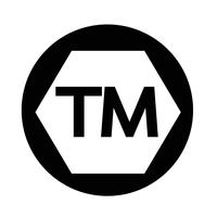 trademark button vector