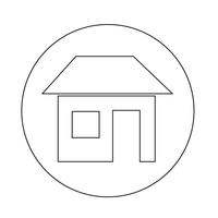 Real estate house icon vector