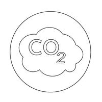 Icono de CO2 vector