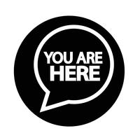 You are here icon vector