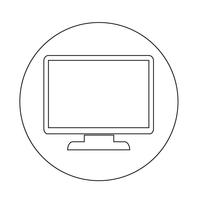 icono de monitor vector