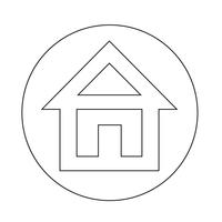 Real estate house icon vector