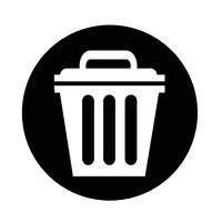 Trash can icon vector