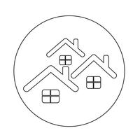 Real estate house icon vector