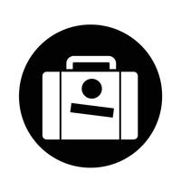 Suitcase icon vector
