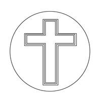 Religion cross icon vector