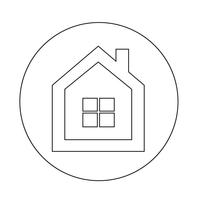 Real estate house icon vector