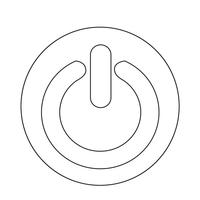 On Off switch icon vector