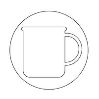 cup tea coffee icon vector