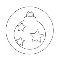 Icono de bola de navidad vector