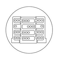 Icono del servidor de computadora vector