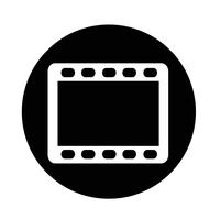 icono de película de video vector