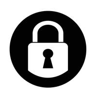 Padlock icon vector