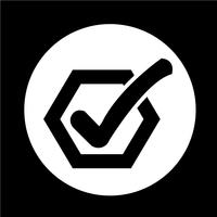 Check list button icon vector