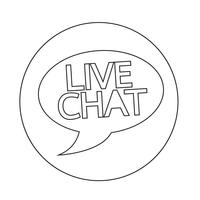 Live chat speech bubble icon vector
