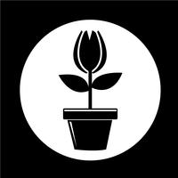 Flower Pot Icon vector