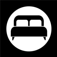 double bed icon vector