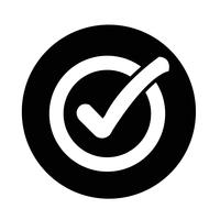 Check list button icon vector