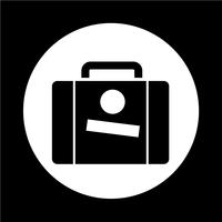 Suitcase icon vector