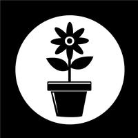 Flower Pot Icon vector