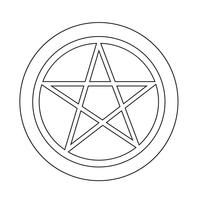 Icono de pentagrama vector