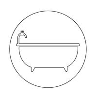 Icono de bañera vector
