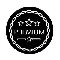 Icono de distintivo de calidad premium vector