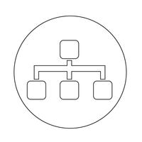 Icono de estructura de árbol vector