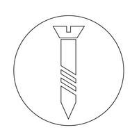 icono de tornillo vector