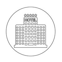 Icono de hotel vector