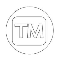 trademark button vector