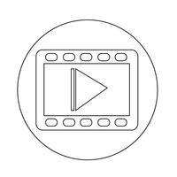 icono de película de video vector